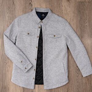 O’Neill Quilted Lined Shirt Jacket Gray Button Down Shacket Men’s Size L